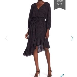 NWT JOIE Caviar Asymmetric Dot Dress XS